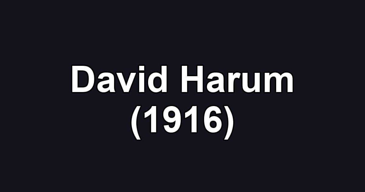 David Harum (1916)