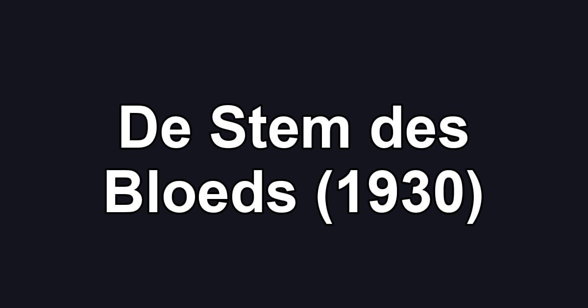 De Stem des Bloeds (1930)