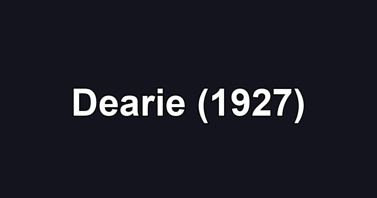 Dearie (1927)