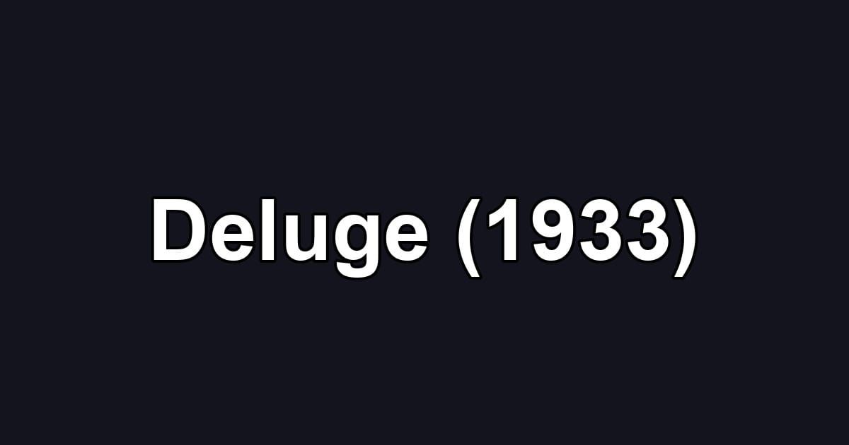 Deluge (1933)