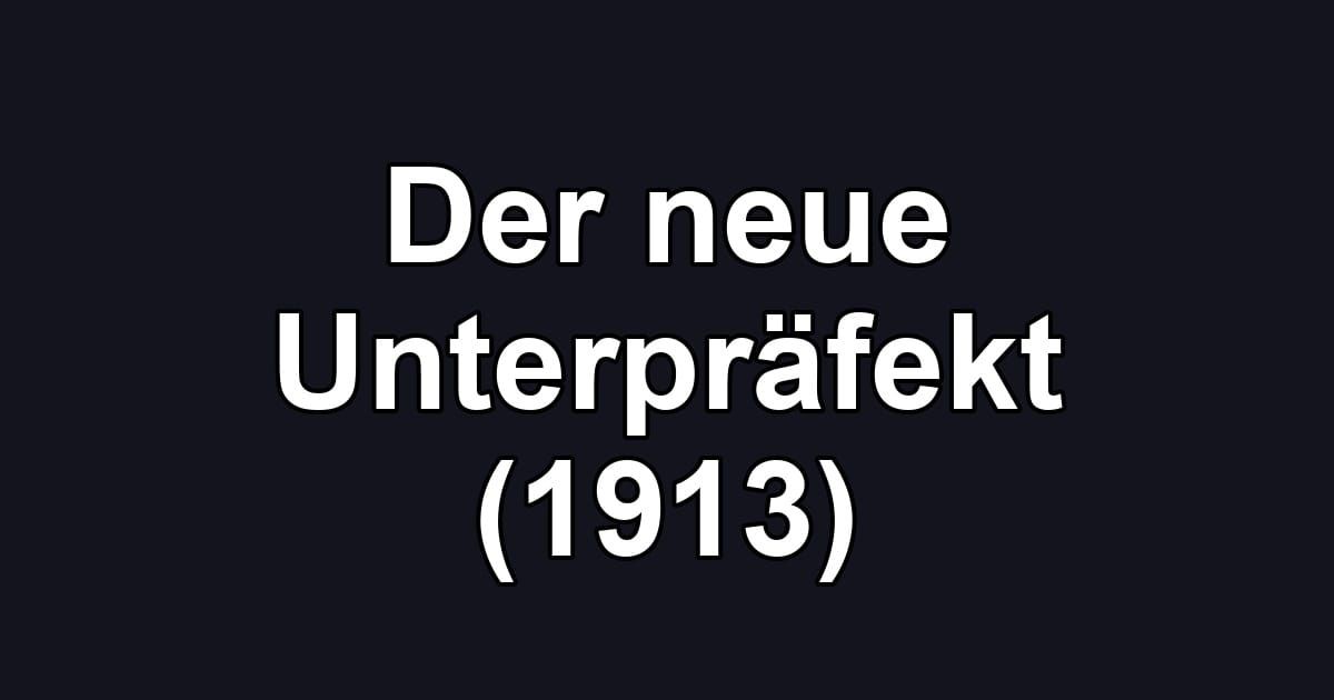 Der neue Unterpräfekt (1913)