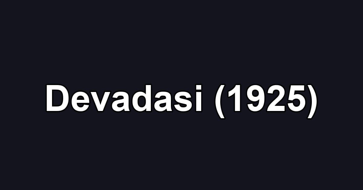 Devadasi (1925)