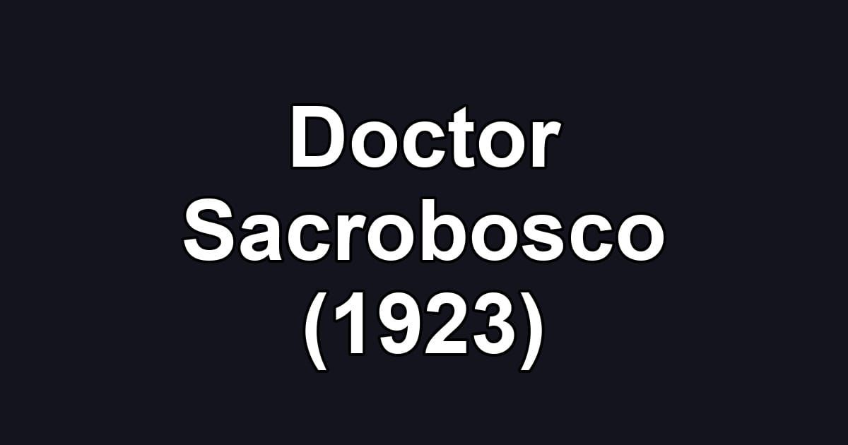 Doctor Sacrobosco (1923)
