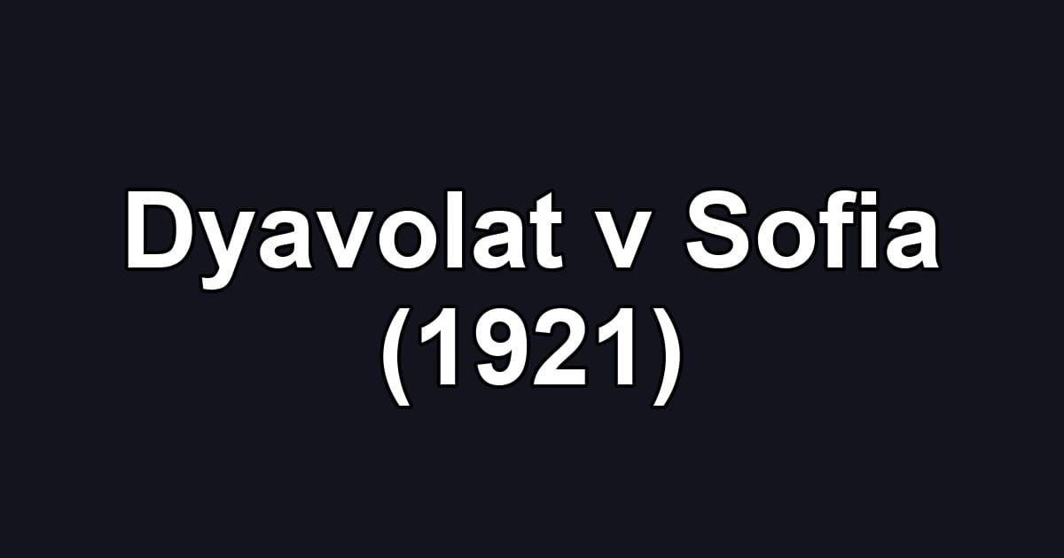 Dyavolat v Sofia (1921)