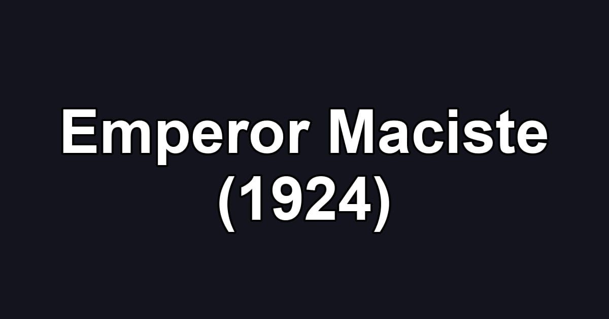 Emperor Maciste (1924)