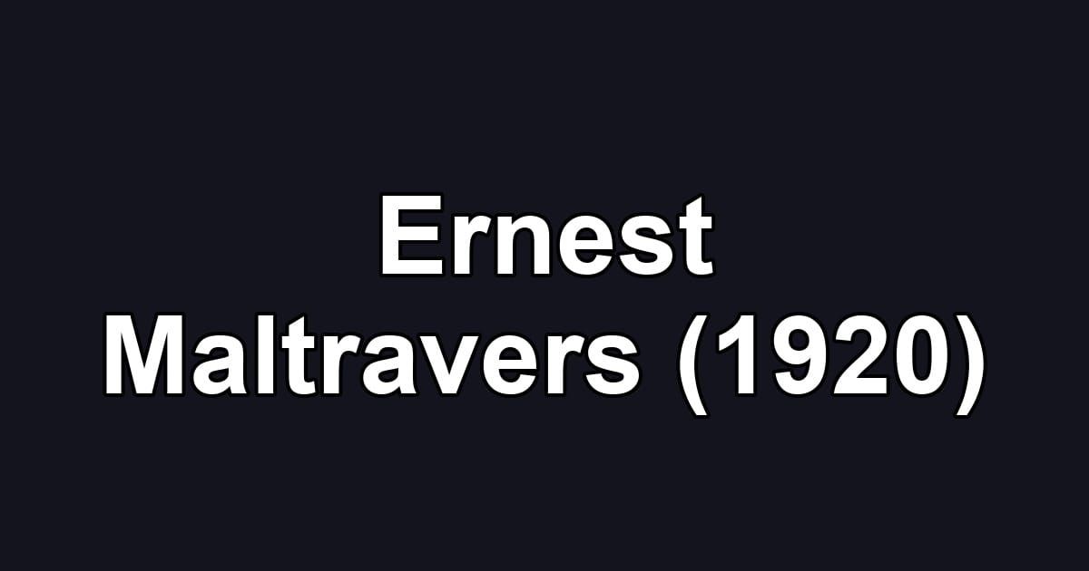 Ernest Maltravers (1920)