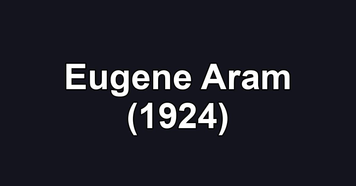 Eugene Aram (1924)