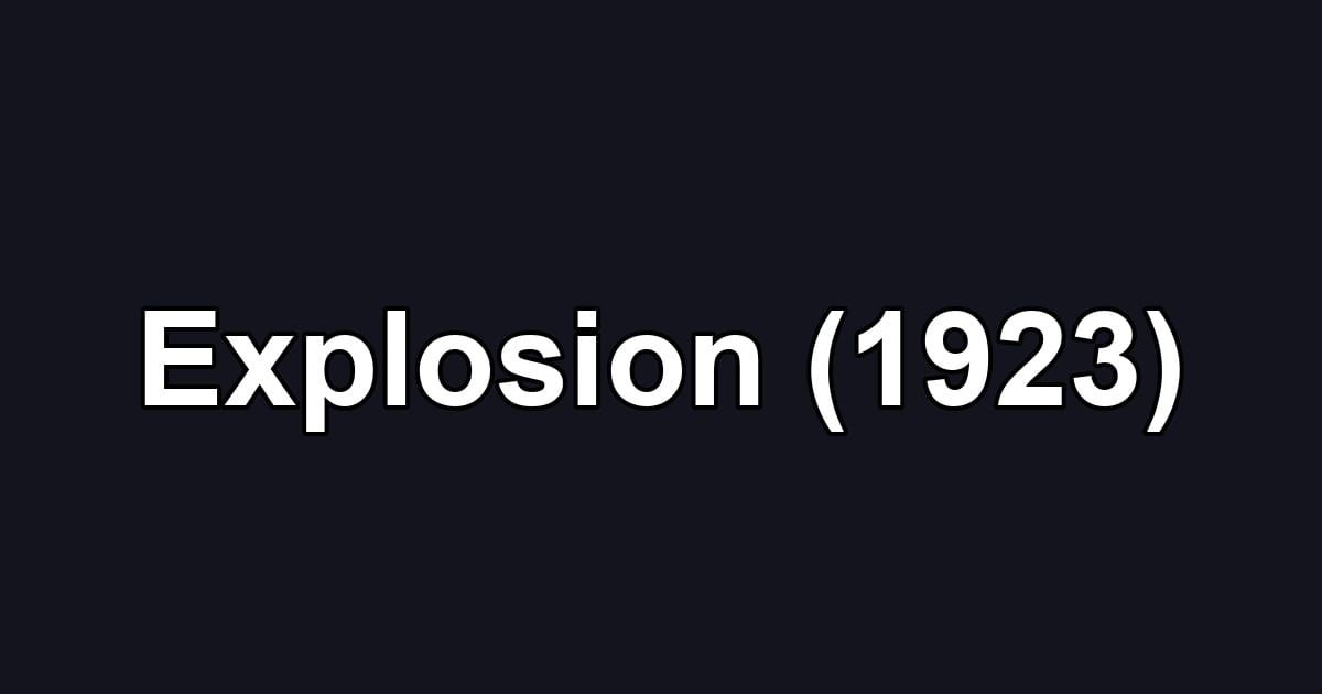 Explosion (1923)
