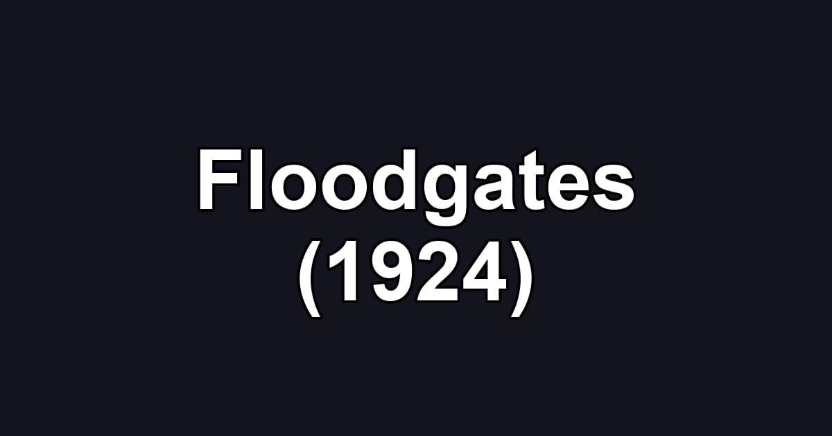 Floodgates (1924)
