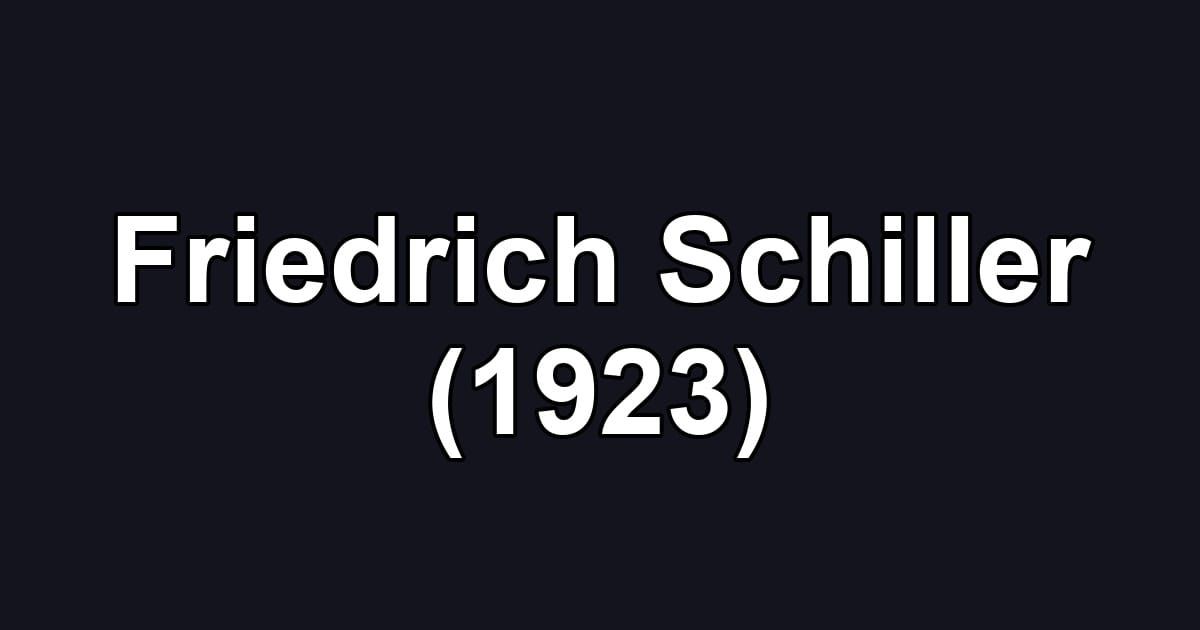 Friedrich Schiller (1923)