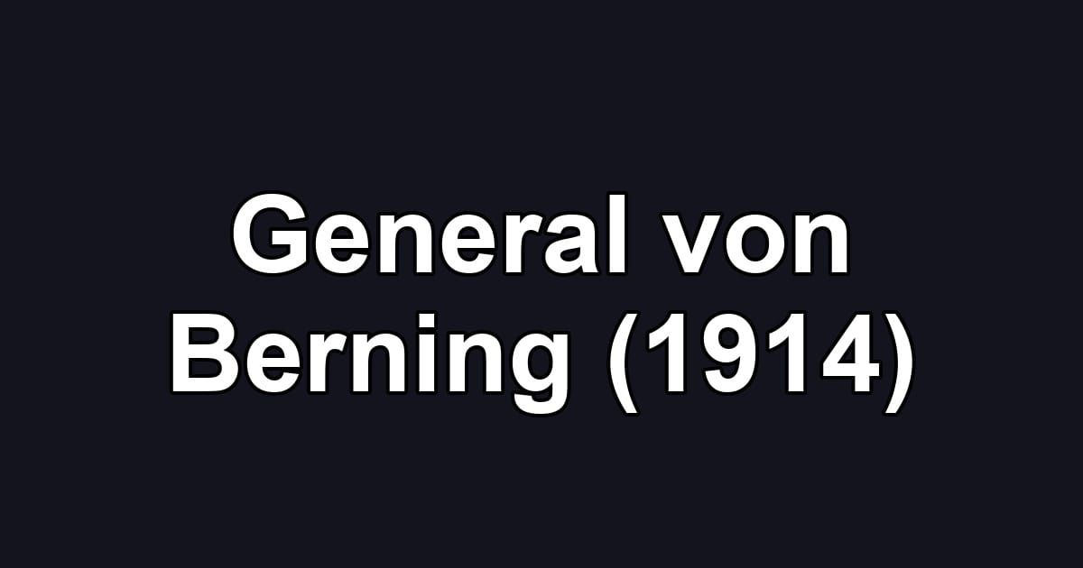 General von Berning (1914)