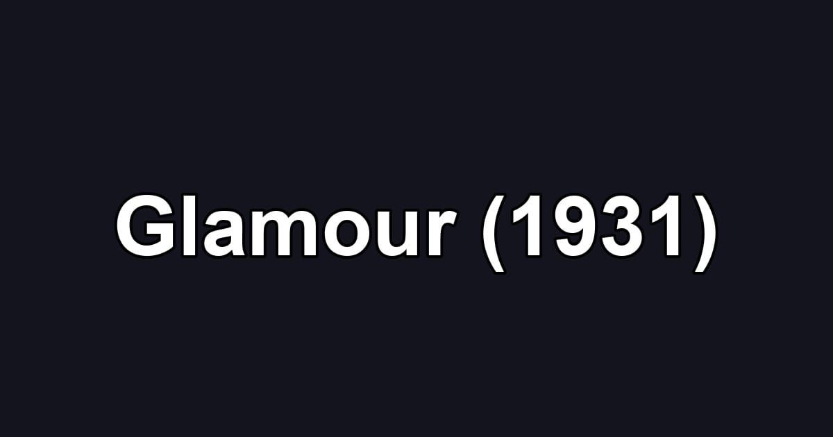 Glamour (1931)