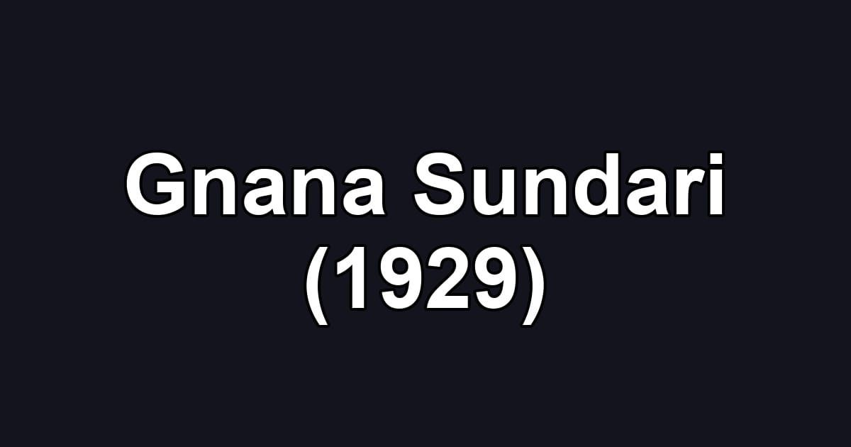 Gnana Sundari (1929)