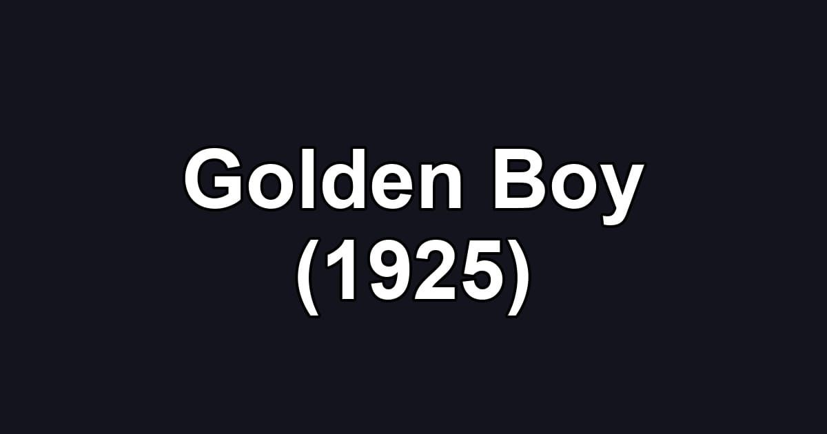 Golden Boy (1925)