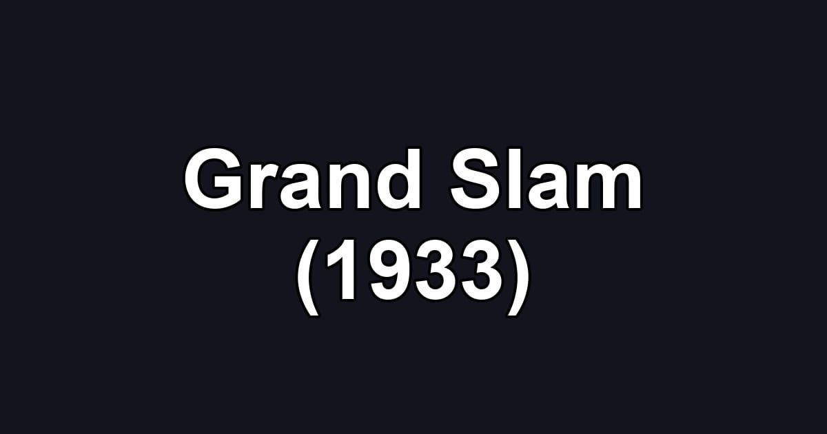 Grand Slam (1933)