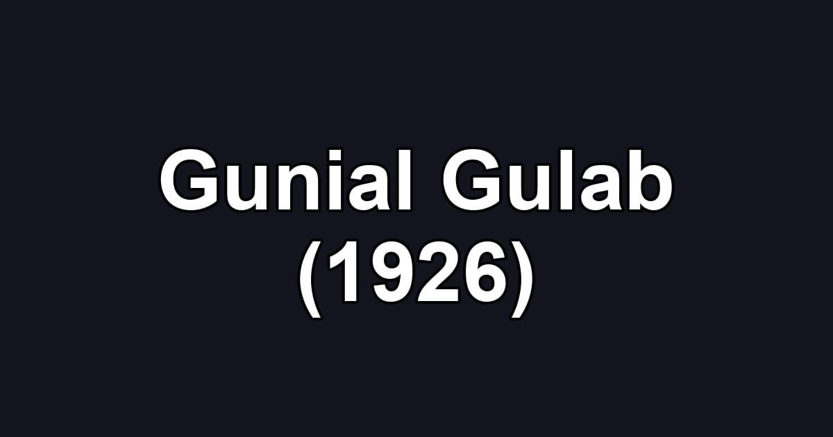 Gunial Gulab (1926)
