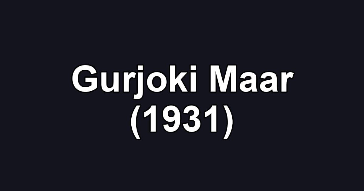 Gurjoki Maar (1931)