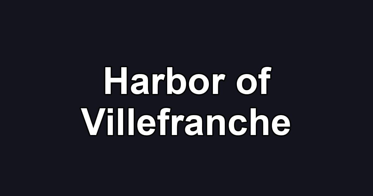 Harbor of Villefranche
