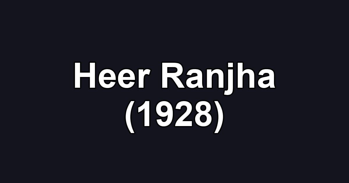 Heer Ranjha (1928)