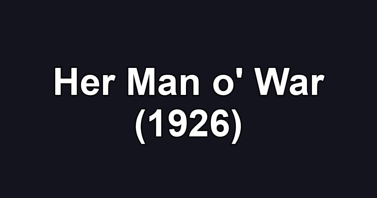 Her Man o' War (1926)
