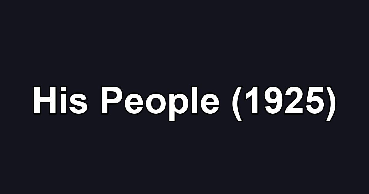 His People (1925)