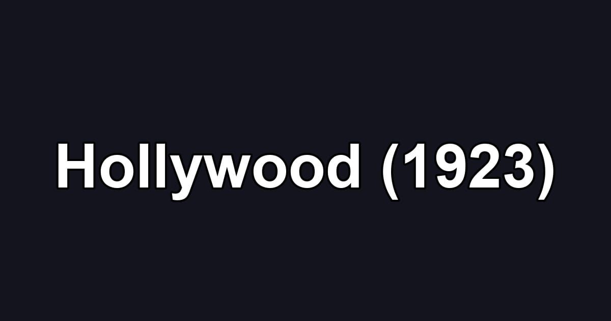 Hollywood (1923)