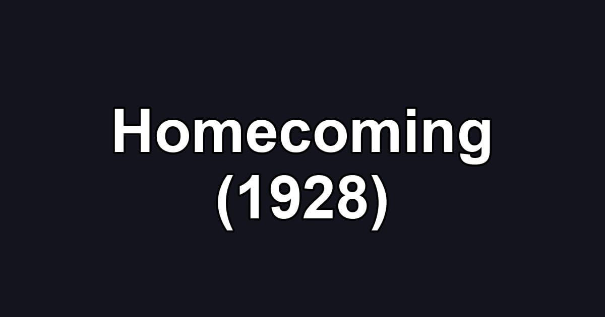 Homecoming (1928)