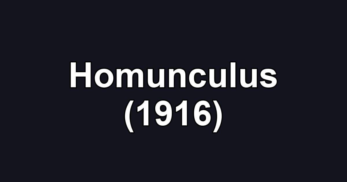 Homunculus (1916)