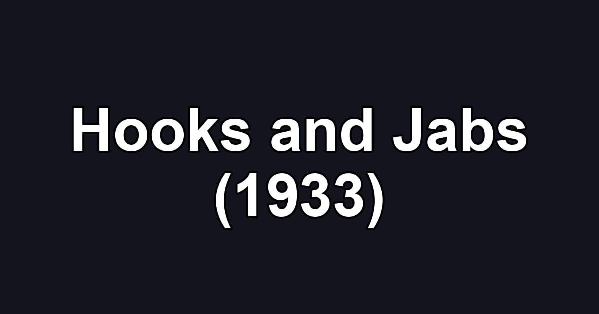 Hooks and Jabs (1933)