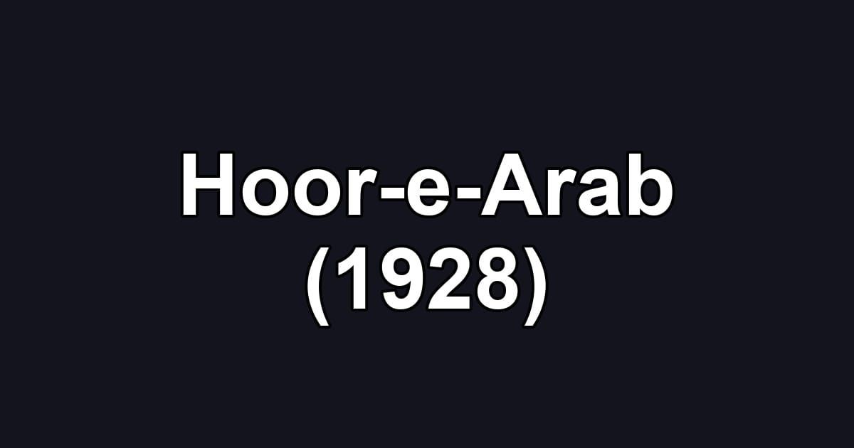 Hoor-e-Arab (1928)