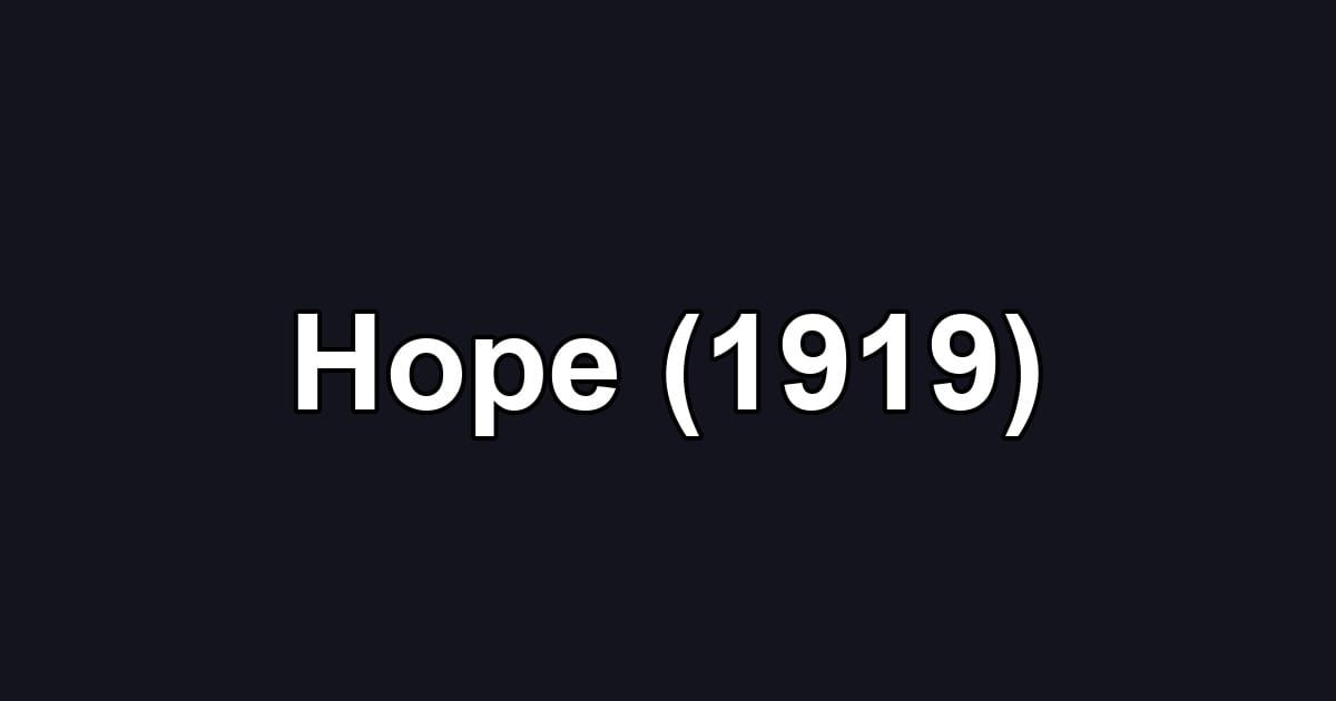 Hope (1919)