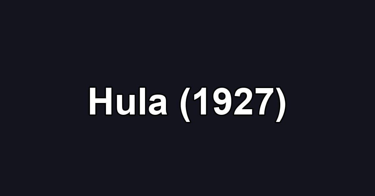 Hula (1927)