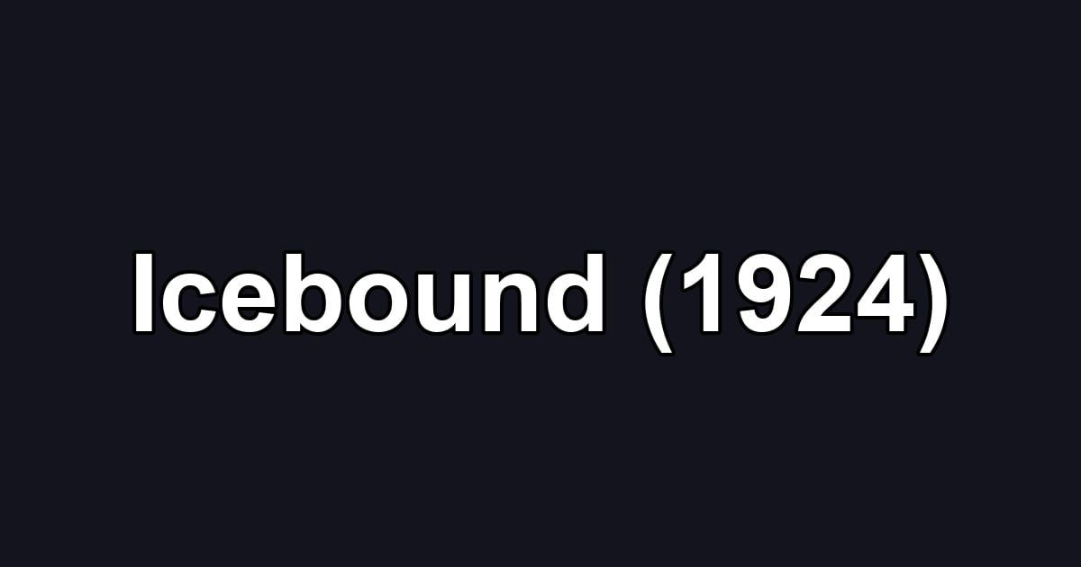Icebound (1924)