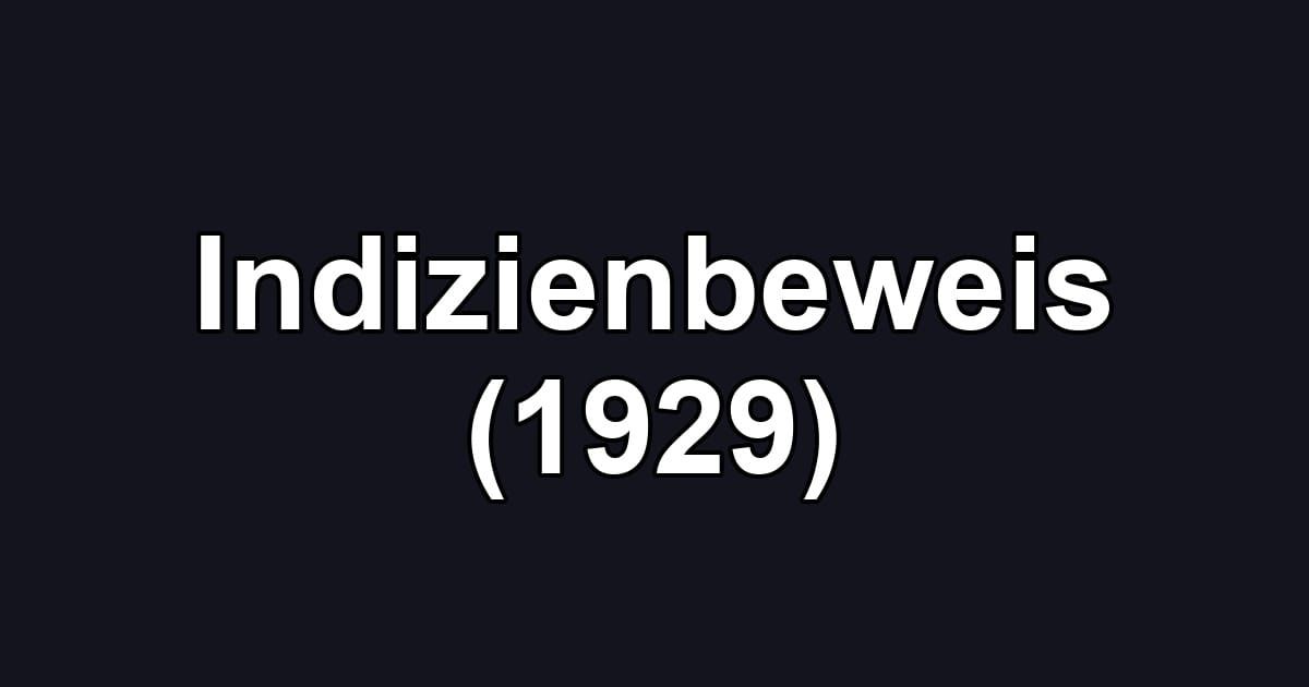 Indizienbeweis (1929)