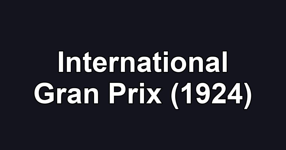 International Gran Prix (1924)