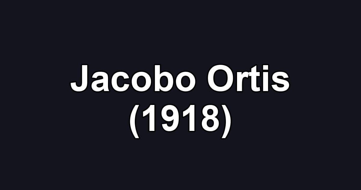 Jacobo Ortis (1918)