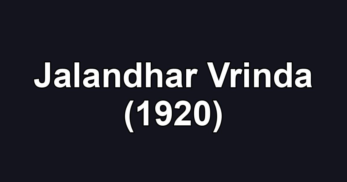 Jalandhar Vrinda (1920)