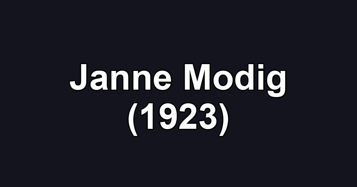 Janne Modig (1923)