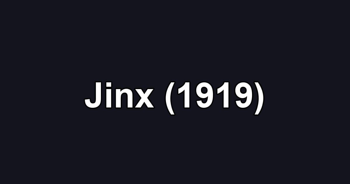 Jinx (1919)
