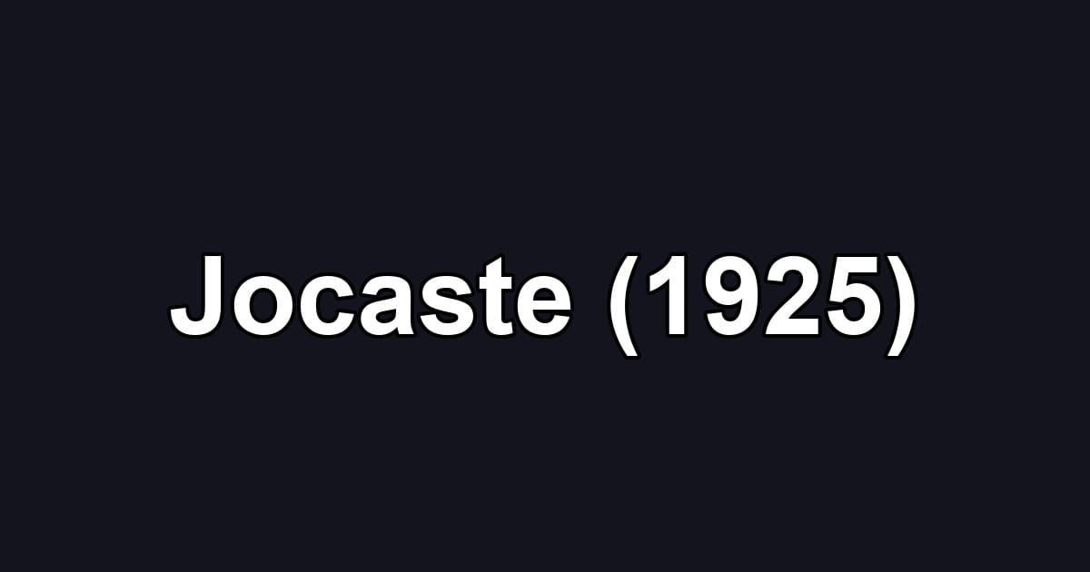 Jocaste (1925)