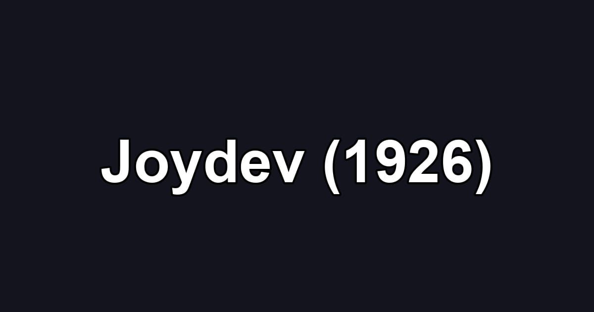 Joydev (1926)
