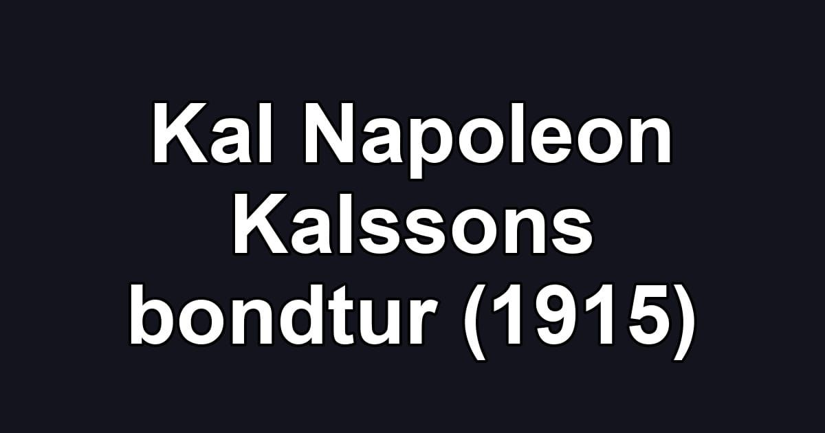Kal Napoleon Kalssons bondtur (1915)