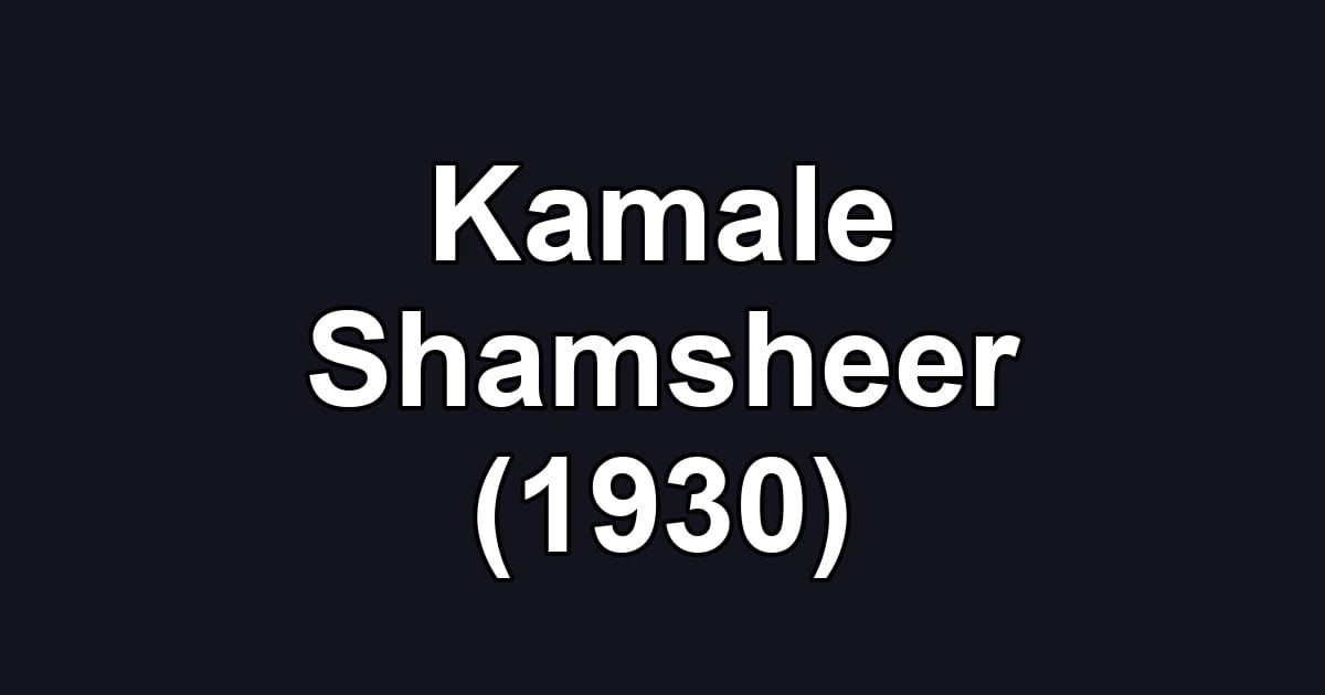 Kamale Shamsheer (1930)