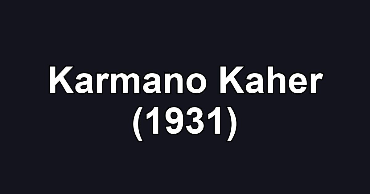 Karmano Kaher (1931)