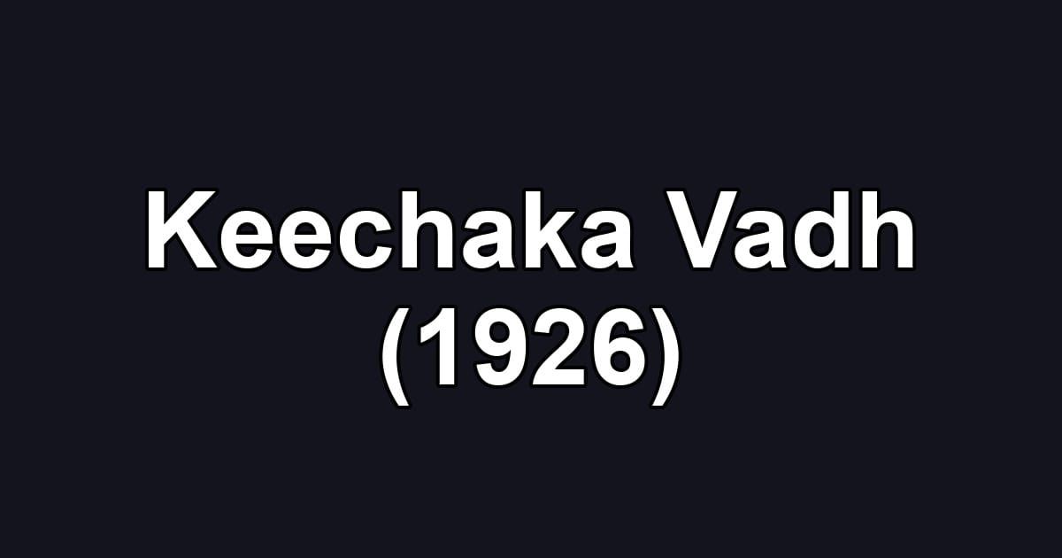 Keechaka Vadh (1926)