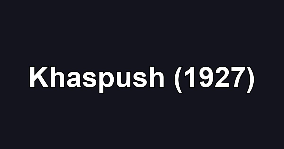 Khaspush (1927)