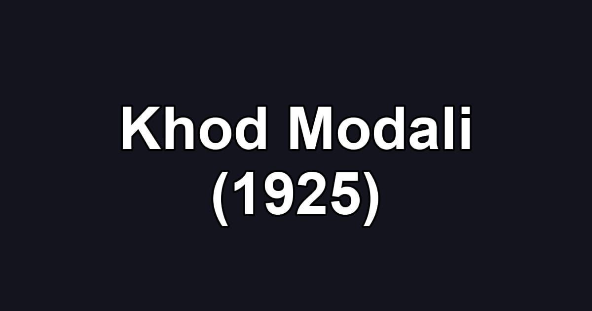 Khod Modali (1925)