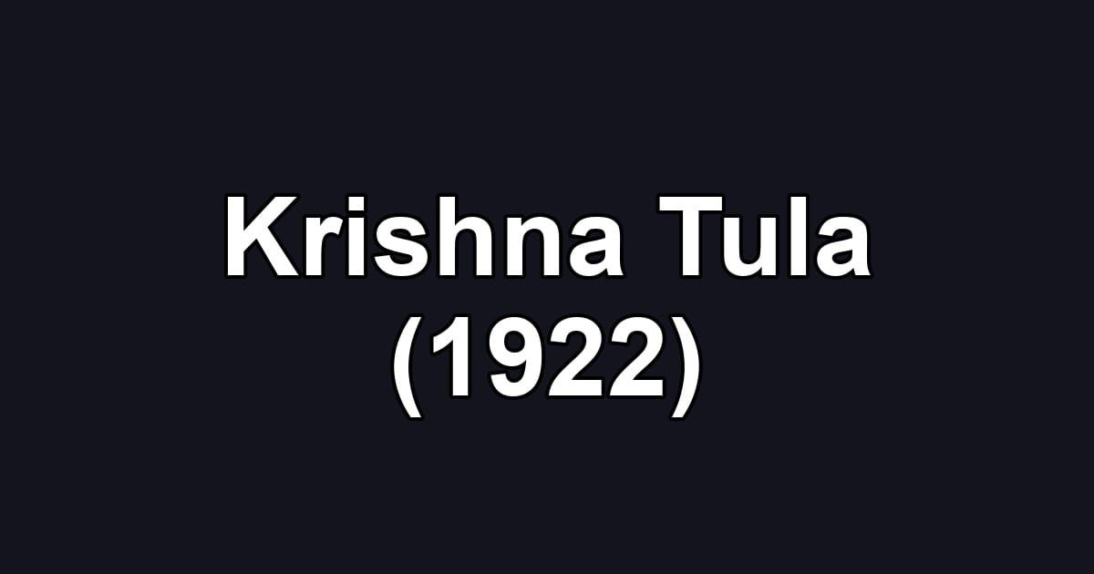 Krishna Tula (1922)