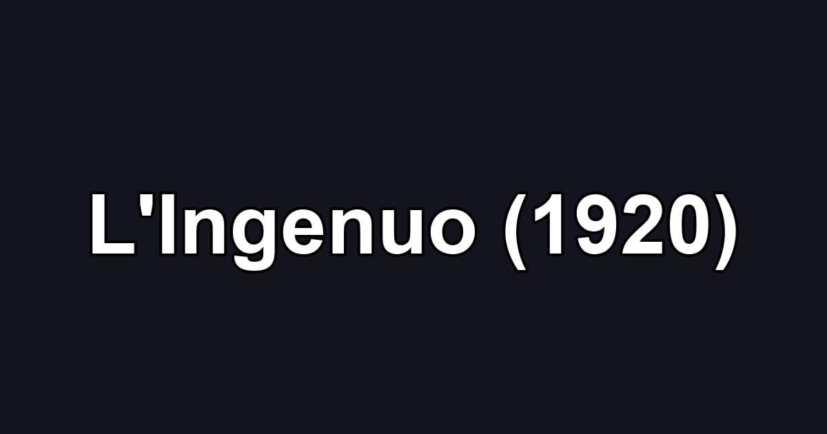 L'Ingenuo (1920)