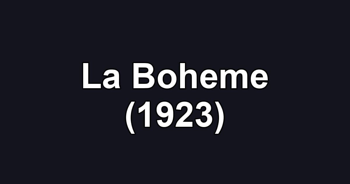 La Boheme (1923)